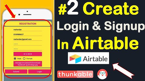 #2 How to create login and Sign up system by using Airtable database kodular ,appybuilder.