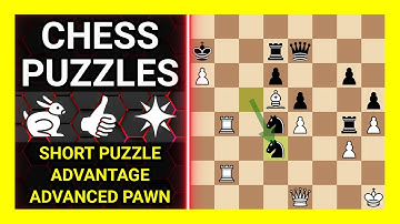 Chess Puzzles to Practice. Themes: Short puzzle, Advantage, Advanced pawn. Learn Chess