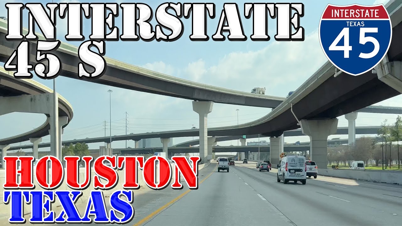 I-45 South - Houston - The Woodlands - Galveston - Texas - 4K Highway Drive