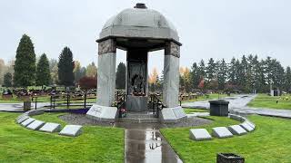 Different sight of the Jimi Hendrix Memorial in Greenwood Memorial Park