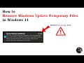 REMOVING Windows Update Temporary Files from my disk | Windows 11