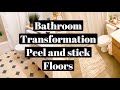 PEEL AND STICK FLOORING + BATHROOM MAKE OVER