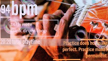 Funk drum loop for practice | 94 bpm 16th note