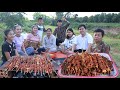 Cook and eat: Yummy beef skewer eating with my family / Beef skewer cooking