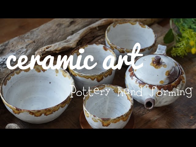 陶芸」pottery/teapot/手びねりで急須と器を造ってみた！3回目の急須