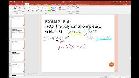 IM3: Sec 5.4 (Ex 4a & 4b): Factoring Higher Degree Polynomials