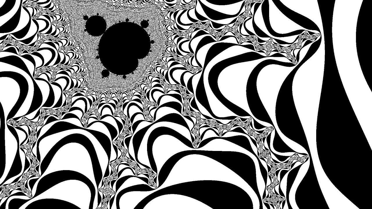 CLASSIC BLACK AND WHITE 2 - Mandelbrot Set Zoom Out - YouTube