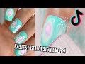 EASIEST GEL POLISH NAIL DESIGN EVER?! TRYING NEW VIRAL TIKTOK NAIL ART HACK AT HOME!
