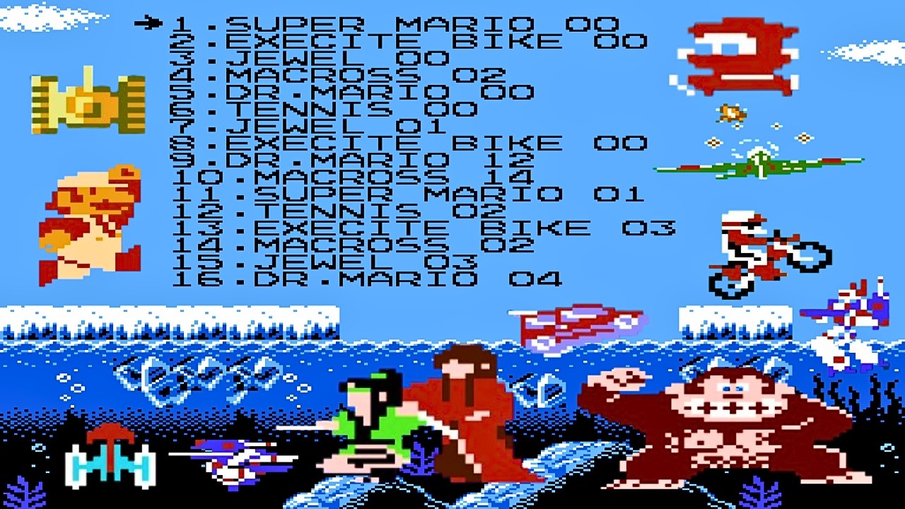 NES 68 in 1 Gameplay : Vintage Nintendo Classic Games - YouTube