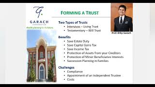 Garach Corporation Forming a Trust - Benefits Challenges