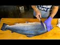 How To Fillet a Whole Big Salmon - How To Make Salmon Sashimi and Sushi -鮭魚切割技能-生魚片及壽司!