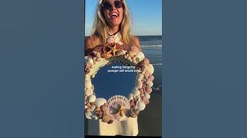 DIY Seashell Mirror | Whimsical Mixed Media Coastal Art