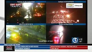 Icy conditions trigger multiple crashes on highway