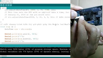 Tự tổng hợp code Arduino cùng TiTiEch: Module thời gian RTC và Led 7 đoạn MAX7219