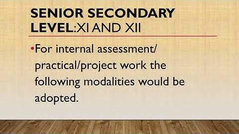 CBSE Special scheme of internal assessment, Practicals and Projects for classes IX to XII
