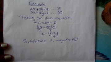 Form 1 Maths. Solving Simultaneous Equations by Substitution.