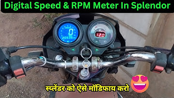 Installation Digital Speedometer With RPM In Splendor & All Bikes | Splendor Bike Modified