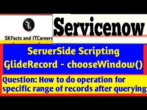 servicenow GlideRecord setWindow || #servicenow #interview #scripting