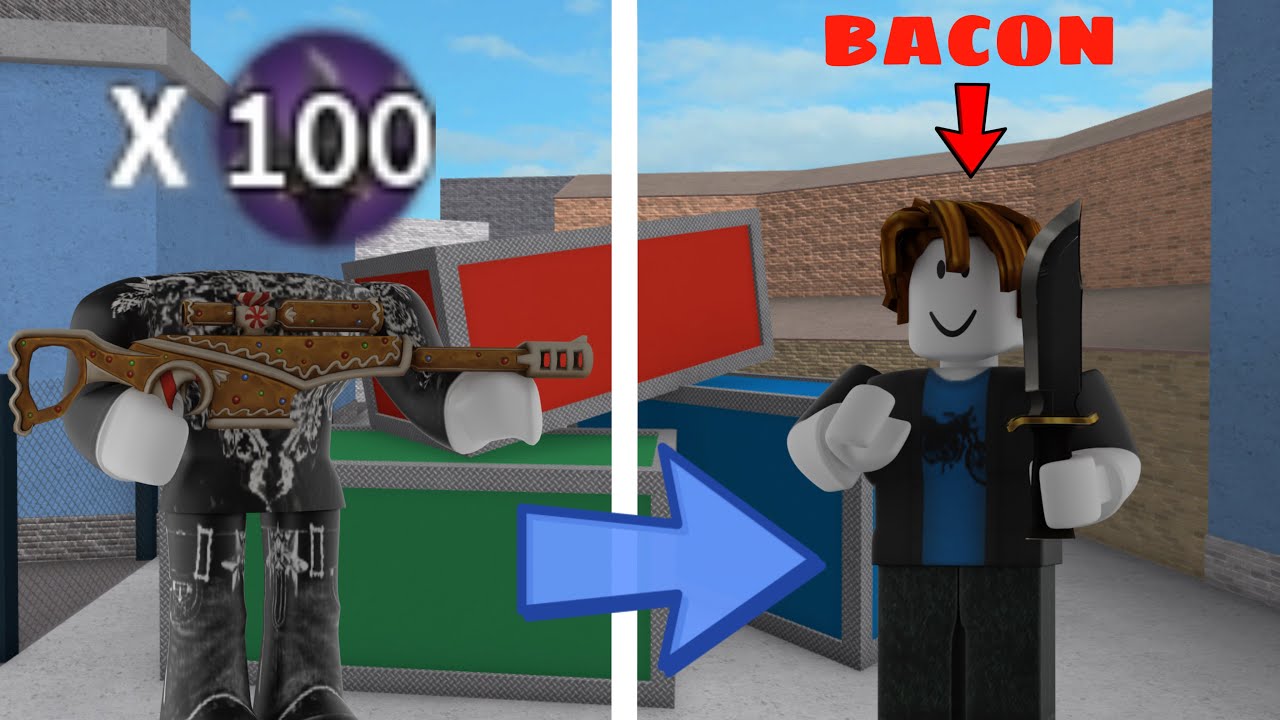 MAX LEVEL GOES UNDERCOVER AS A BACON NOOB IN MM2... (Murder Mystery 2)