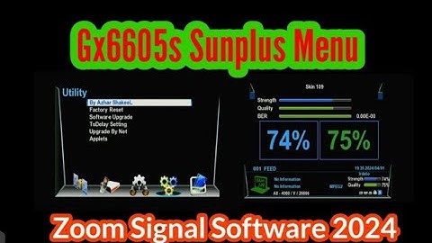 gxgx6605s converted to sunplus menu software and zooming signal bar very beautiful software #gx6605