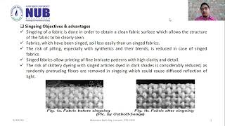 TEX 2103 Wet Processing Technology 1 Lecture 04 Singeing Part A