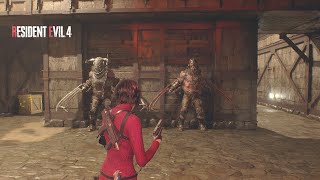 Fight the 2 Garradors (Chapter 5) - Resident Evil 4 Remake (Separate Ways) [Professional/No Damage]