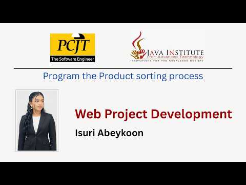 Program the Product sorting process