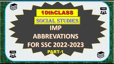 Imp Abbreviations  in 10 social studies for SSC 2022-2023exams.#study #competitive #trending #G.k