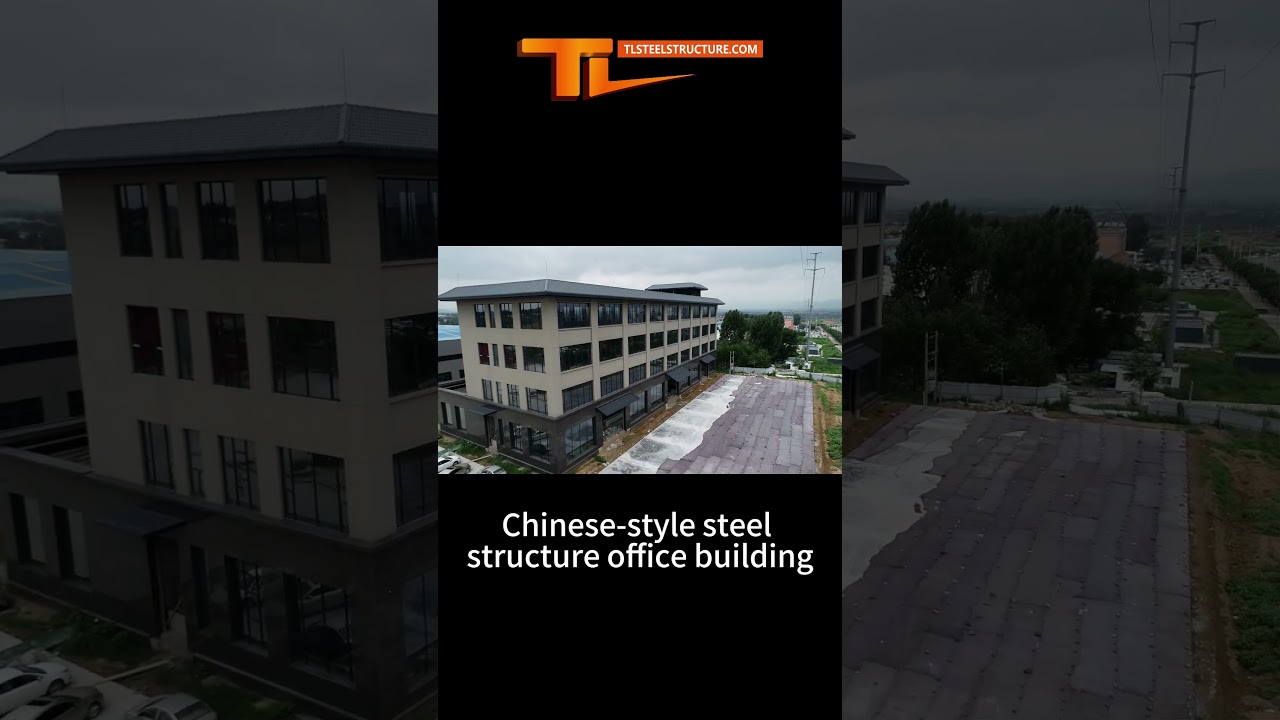 Chinese-Style Steel Structure Office Building Project. 