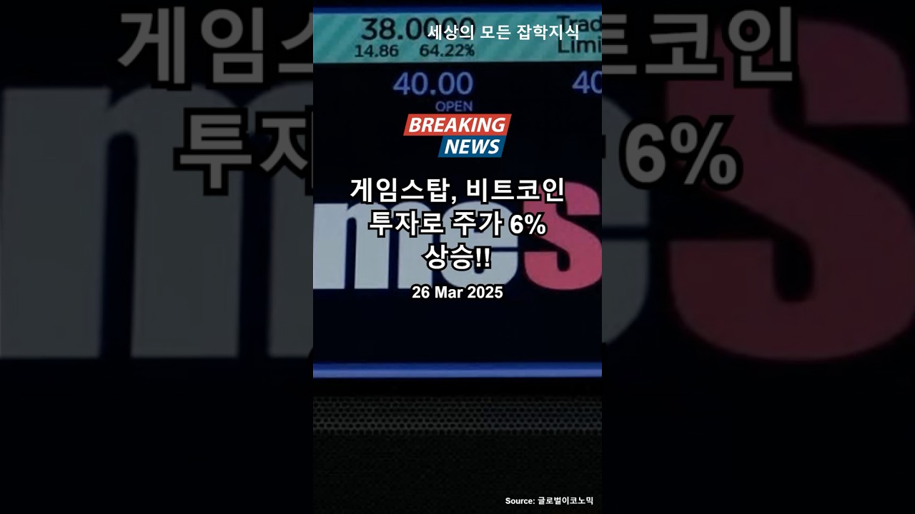 게임스탑, 비트코인 투자로 주가 6% 상승!! #게임스탑 #비트코인 #투자 #주가 #상승 #gamestop #bitcoin  #investment #stockprice #rise - YouTube