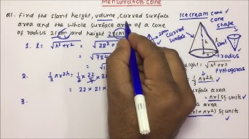Cone - Slant height & Surface area | Mensuration | Aptitude | Part-26 | Pratik Shrivastava