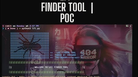 🚨 LFI-Finder Tool - Local File Inclusion (LFI) Vulnerability Finder 🚨