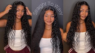 2 in 1 Straight To Wavy Wig ✨ | ASHIMARY HAIR