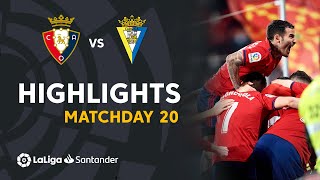 Resumen de CA Osasuna vs Cádiz CF (2-0)