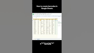 How to create barcodes in Google Sheets #googlesheets #tutorial #barcode #barcodelabels