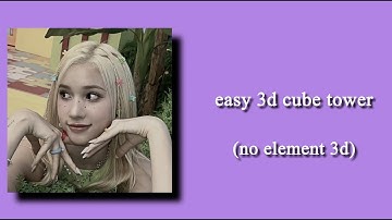 3d cube tower in after effects (no element 3d)