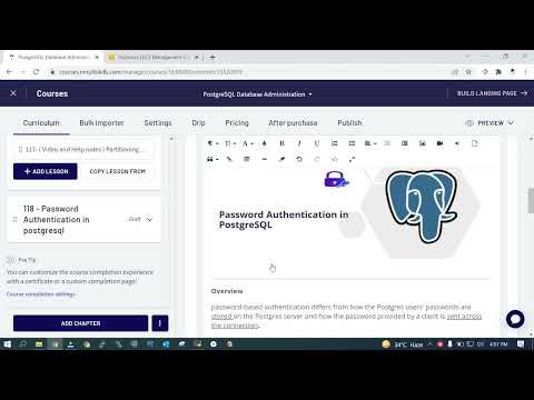 Password authentication in postgresql