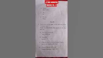 +3 2nd semester// history honours//core course - 4// exam question//2023#semester2