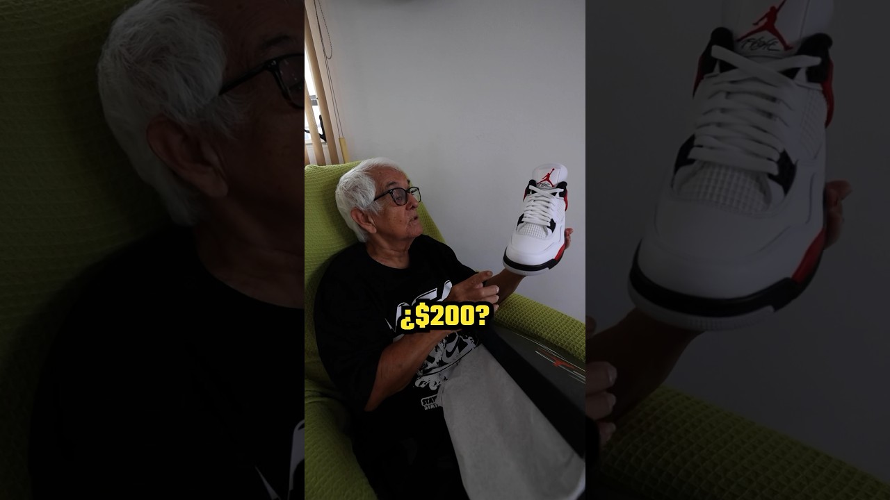 MI ABUELO REACCIONA A LA NUEVA RETRO 4 ‘RED CEMENT’ 😅🏃🏻‍♂️