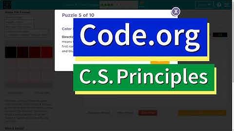 Code.org Lesson 8.4 Color Images | Tutorial with Answers | Unit 1 CS Principles