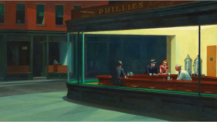 Nighthawks. The Edward Hopper painting animated by Kitsune Kowai.