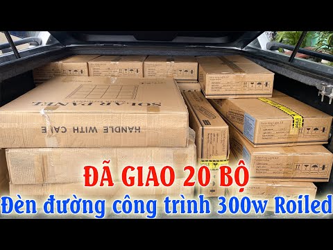 Đèn Đường Năng Lượng 300w Roiled Chip Mỹ, Pin Khối LifePO4 90.000mAH Siêu Khủng