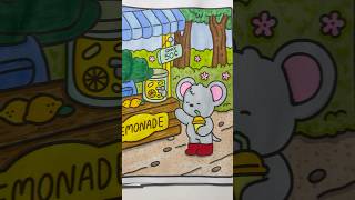 Cozy Friends lemonade stand! 🍋🌸🫐 #colouring #coloringpages #cocowyo #cozyhobbies #cutecoloring