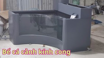 Bể cá cảnh kính cong🐬Trang trí ban công | Nhựa frp nguyên khối | Giang Minh Composite