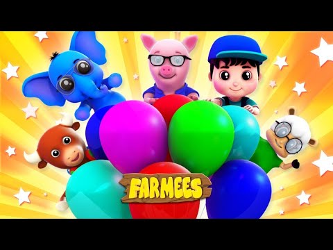 Balloon Over The Moon Song | Kindergarten Songs | Farmees Kids Songs and Nursery Rhymes