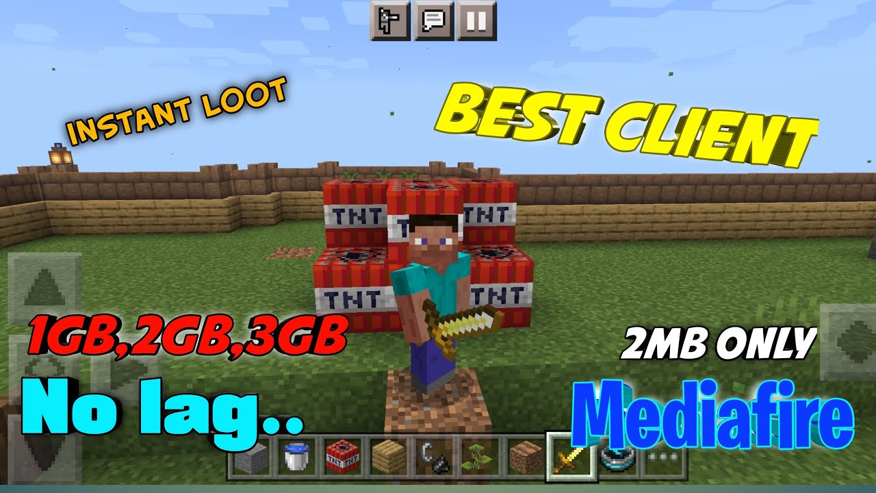 No lag client for Minecraft pocket edition Optifine client for