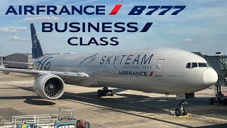 Washington to Paris  BUSINESS Class  Air France Boeing 777  [FULL FLIGHT REPORT] Skyteam livery