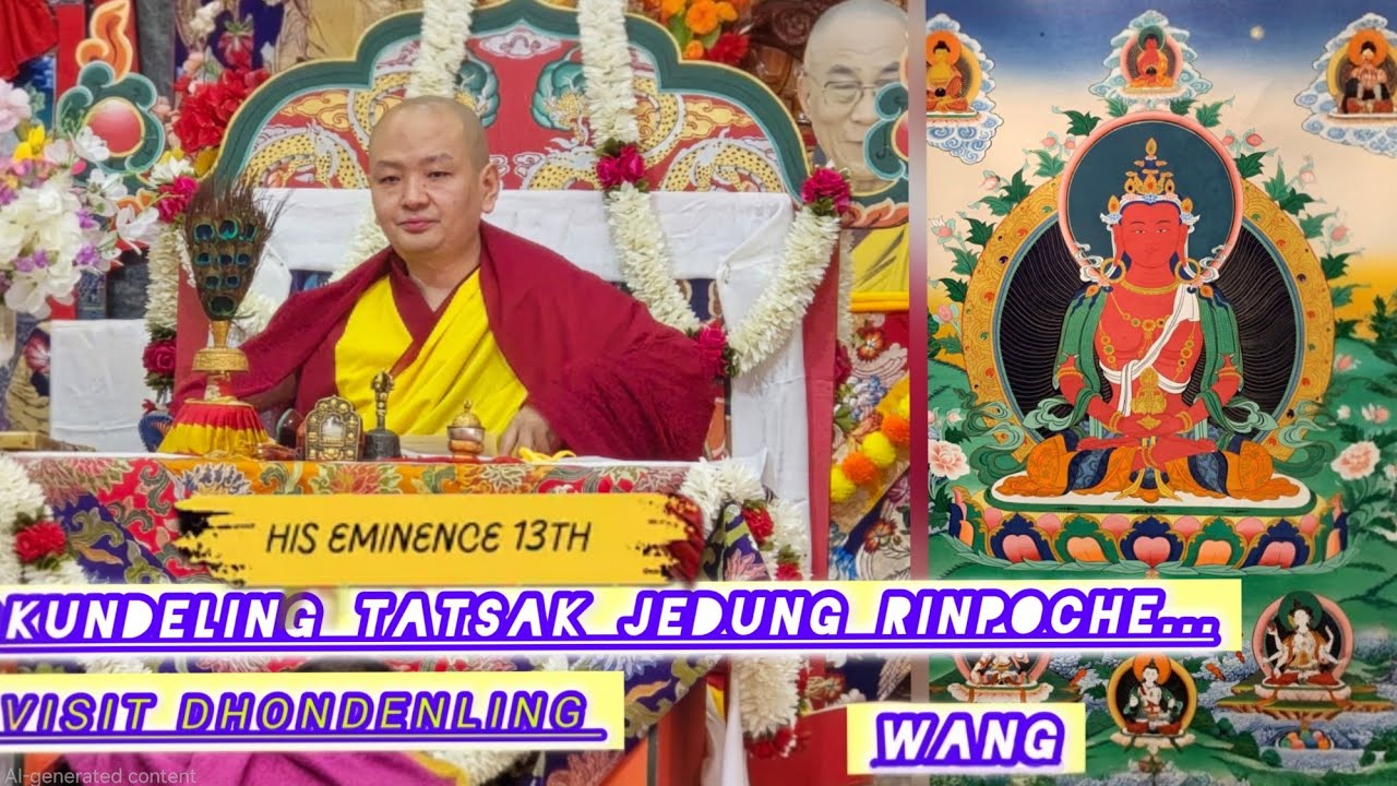 13th Kundeling Tatsak Jedung Rinpoche. Visit Dhondenling 14/2/2026 #Tsebakmea wang #tibetan vlogger 