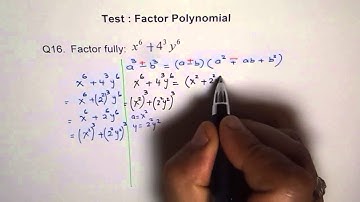 Fator Difference of 6th Powers Q16 Polynomial Factoring