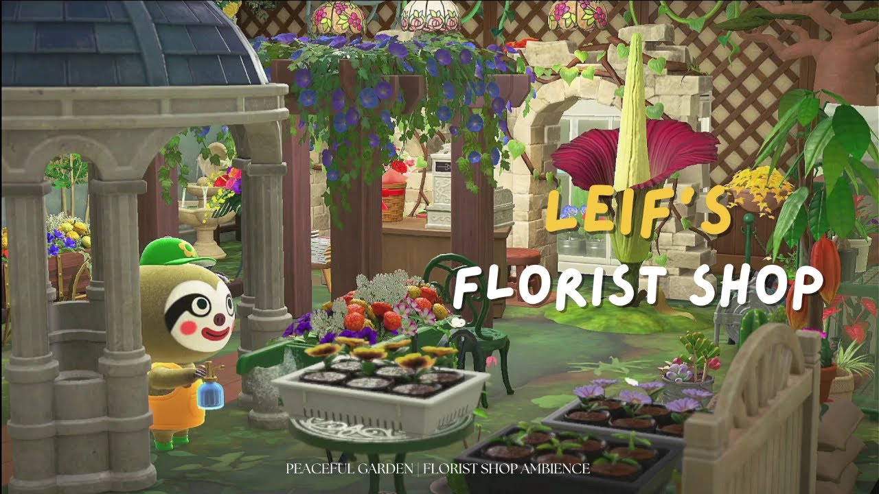 ACNH 🍃At The Florist Shop with Leif for Mother's Day 💐🥀